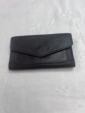 Fossil 1954 Brown Genuine Leather Bifold Clutch Card Wallet Vintage Grunge