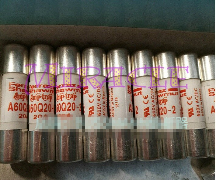 Fusible Rapide Ferraz Shawmut Mersen A60Q20-2 - 20A, 600V AC - Original, Neuf Sous Blister