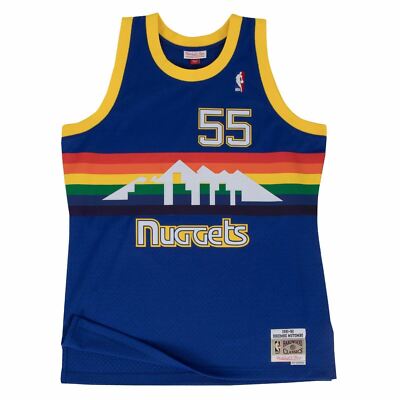 Mens Mitchell & Ness NBA Swingman Road Jersey Nuggets 91 Dikembe Mutombo