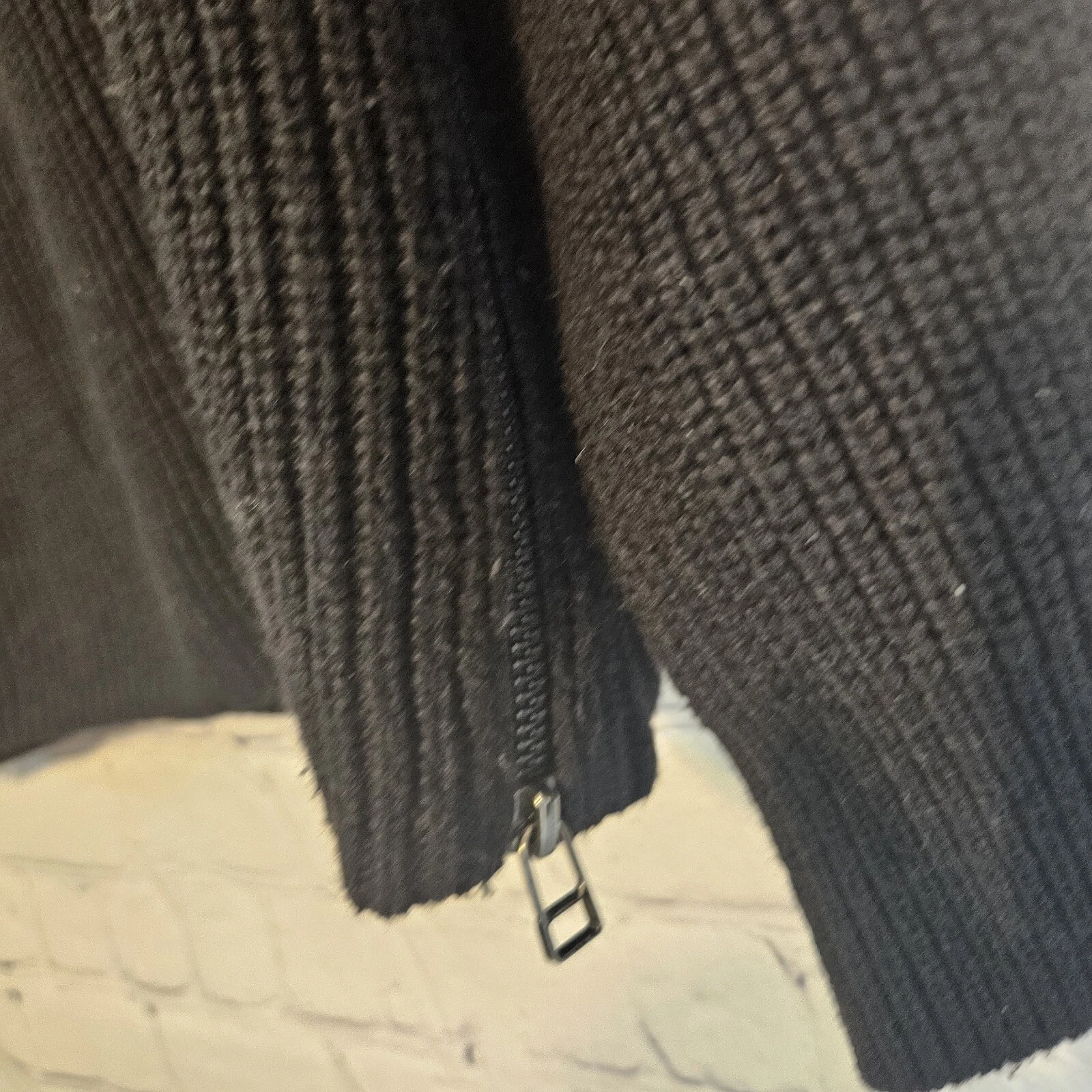 sweaty-betty ribbed mock neck cotton/wool blend tunic shirt