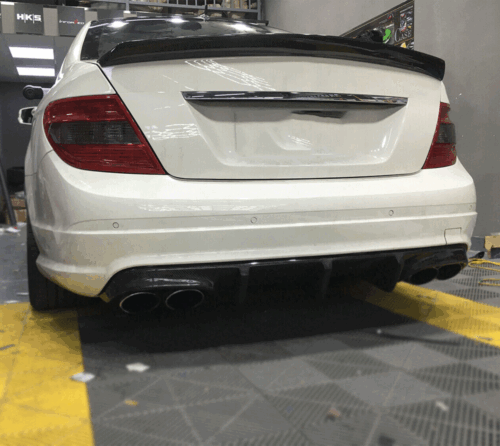 Parachoques trasero difusor alerón faldón trasero para Mercedes Benz W204 C63 08-11 - Imagen 4 de 10