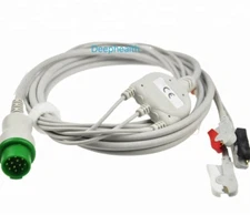 Biolight M series 3 lead ECG cable with Clip AHAM7000 M8000 M9000 M9500