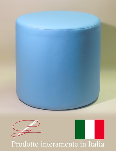 POUF POUFF PUFF PUF TONDO ARREDAMENTO ECO-PELLE POGGIAPIEDI DESIGN MADE IN ITALY - Foto 2 di 11