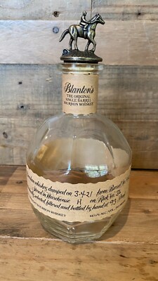Blanton s Single Barrel Bourbon Whiskey Empty Bottle 3/4/21 #440