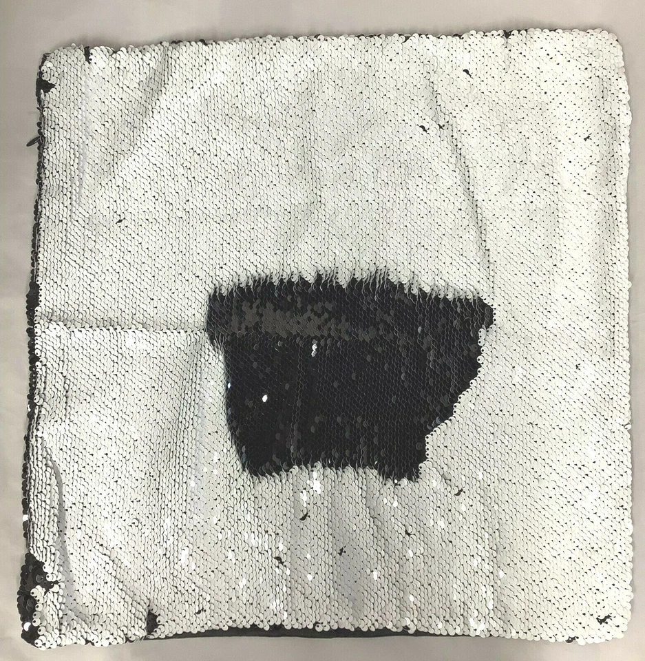 Funda de Almohada Decorativa con Lentejuelas Reversibles y Forro Satinado Foto 2 de 3