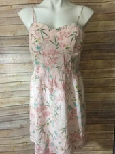 Xhilaration Pink Floral Tank Slip Dress Sz M New
