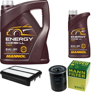 Motor-Öl 6L MANNOL 5W-30 Combi LL+MANN-FILTER für Mitsubishi ASX GA_W_ 1.8 DI-D