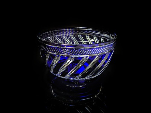 Cuenco Fabergé Marie Louise azul cobalto 10" - Imagen 6 de 13