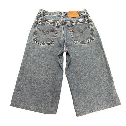 Vintage Levi’s Student Kid’s Youth Orange Tab Denim Blue Jeans Altered 24 X 13
