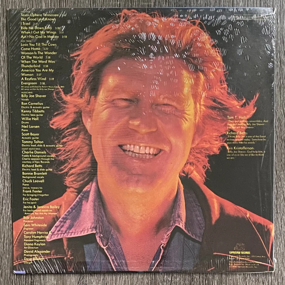 Billy Joe Shaver~When I Get My Wings CP0171 SEALED LP - Image 2 of 2
