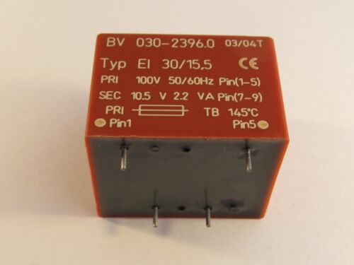 4 Stück Hahn BV030-2396.0 Printtrafo Prim.100V - Sec.10,5V 2,2VA -AE29/5606 4pcs - Picture 2 of 4