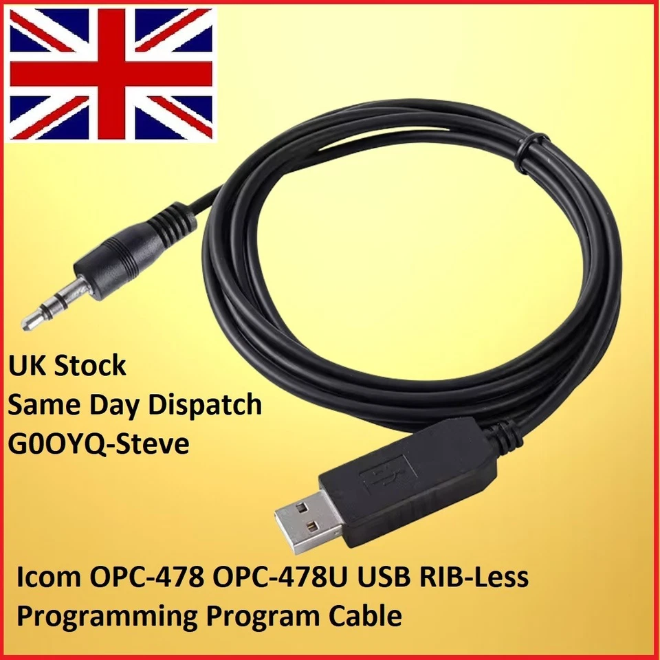 G0OYQ OPC-478U USB Programming Cable for Icom Radio IC-F IC-R IC-E IC-M IC-A IC-V