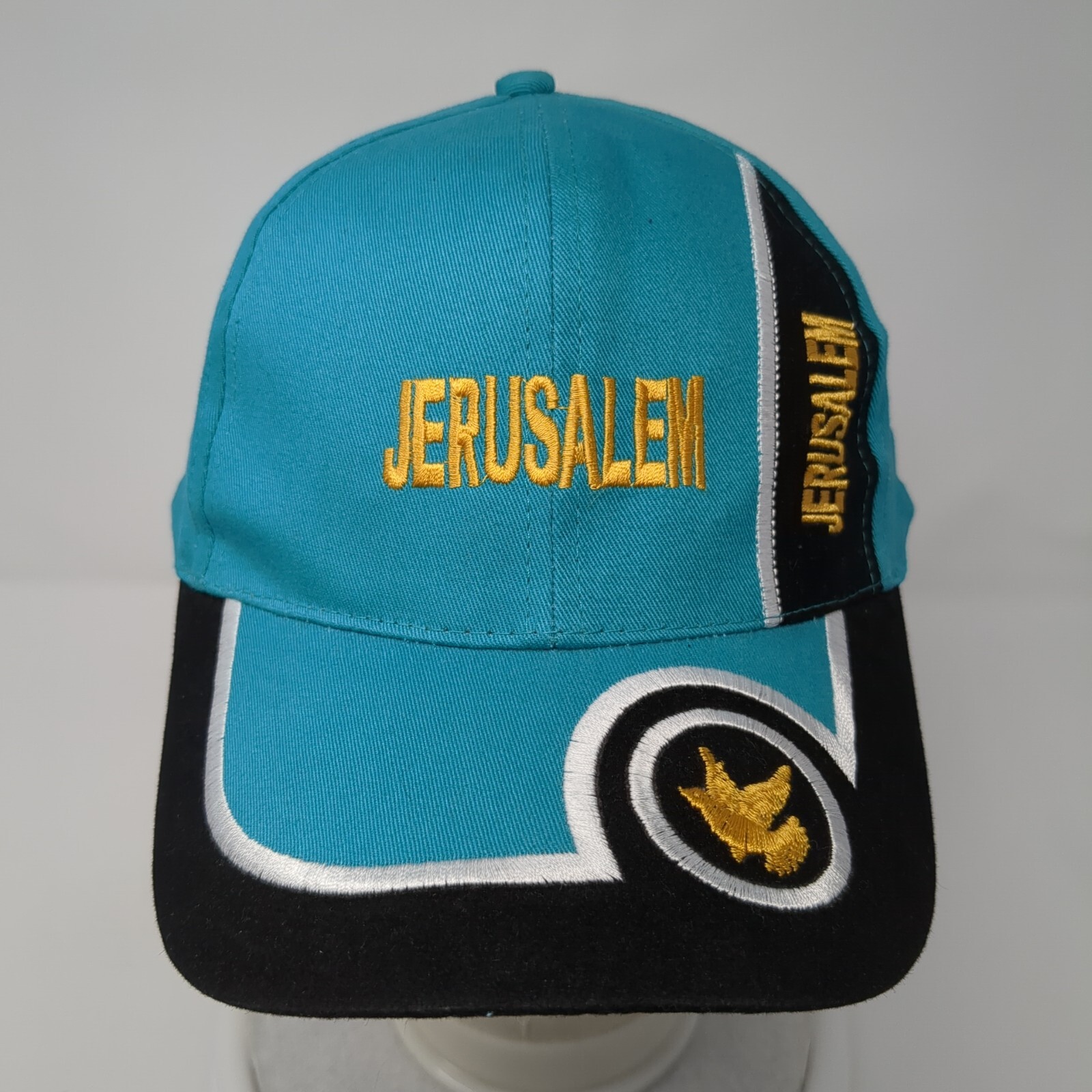 Jerusalem Strapback Hat Blue One Size Adjustable … - image 2