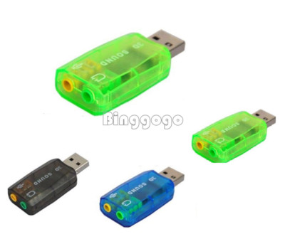 Virtual 5.1 Kanal Sound track USB-2.0, 3D Sound Card Adapter Converter NEUE