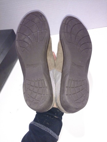 Munro Jolie Taupe Fabric/ kid Suede Slip On Comfort Size 7.5 N NICE - Picture 7 of 9