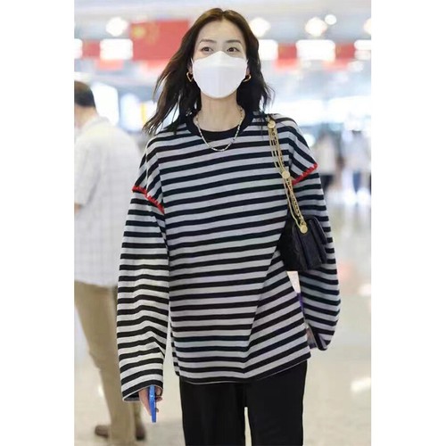 Lemaire Striped long-sleeved T-shirt crew-neck top - 第 13/13 張圖片