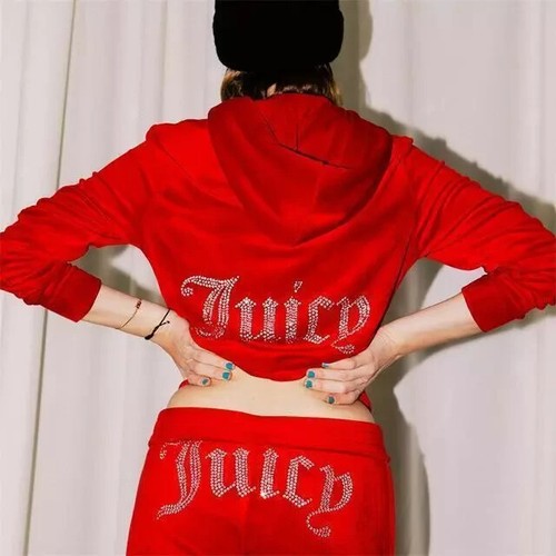 Women Y2K Juicy Logo Coutoure Tracksuit 2-piece Set Sport Suit Velvet Jogging - Picture 9 of 17