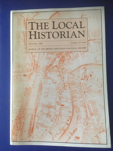 The Local Historian 1992 Volume 22 Issue 4 November 1992