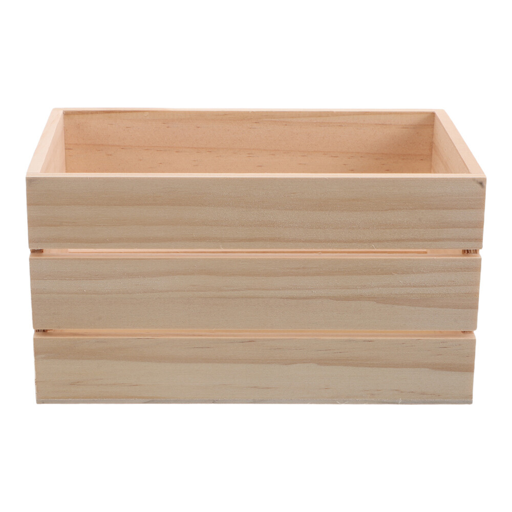 Rustic Wooden Storage Box for Home or Desktop Organizer