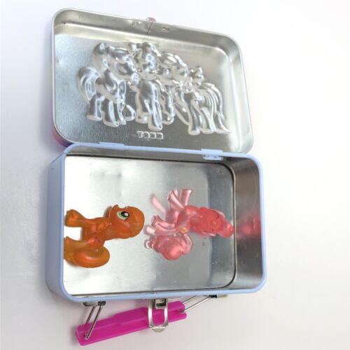 My Little Pony Lot Mini Lunchbox Tin & Translucent Figures Pinkie Pie Apple Jack - Picture 19 of 19