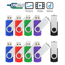 5PCS 10PCS 32GB Rotating Memory Stick USB 2.0 Flash Pen Drive Thumb U Disks