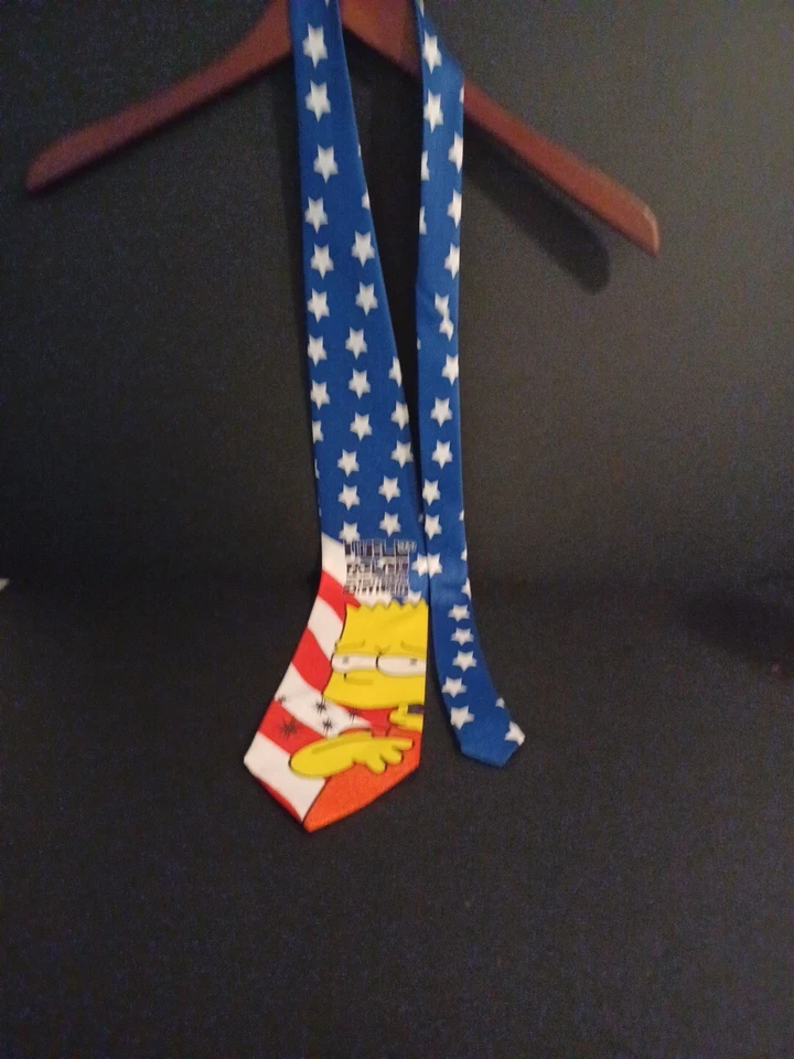 Corbata EC Vintage Matt Groening's Bart Simpson seda novedad 1994  Foto 2 de 3