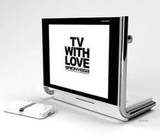 TV MONITOR 19” LCD DVD BRIONVEGA ALPHA BIANCO COMETTI RE-DESIGN ZANUSO HI END