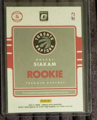 Pascal Siakam Toronto Raptors Optic Rookie Autograph Card | eBay