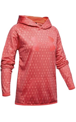 UNDER ARMOUR UA Mädchen Fleece All Over Print Fleece Hoodie Beta Rot - Jugend Medium - Bild 2 von 3
