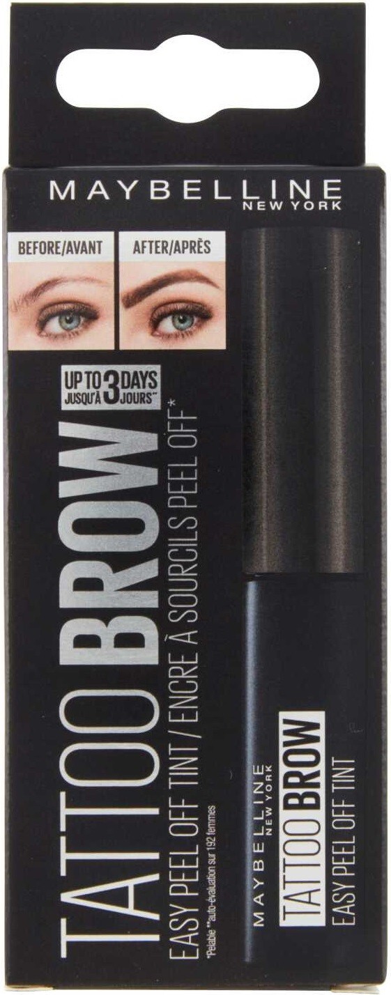 tinta sopracciglia semipermente Maybelline Tattoo Brow Peel-Off 35 Black Brown