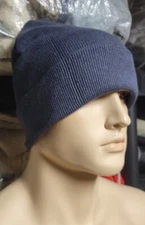 Nwt Jungmaven Walla Walla Navy Blue Hemp Merino Wool Beanie Hat Unisex OS Cap