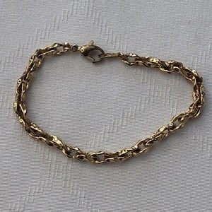 Authentic 14k Gold Plated Bracelet Small Child/Small Plating On Clasp Worn A5