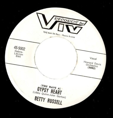 Betty Russell Gypsy Heart / Puppet Serenade R&B Popcorn NEUWERTIG -