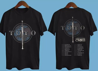 NEW TOTO Band 2025 Tour 2 Side Short Sleeve Cotton Black All Size
