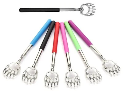 BUDGET BAZAAR BEAR CLAW / RAKE BACK SCRATCHER Metal Extending Massager Telescopic Portable UK