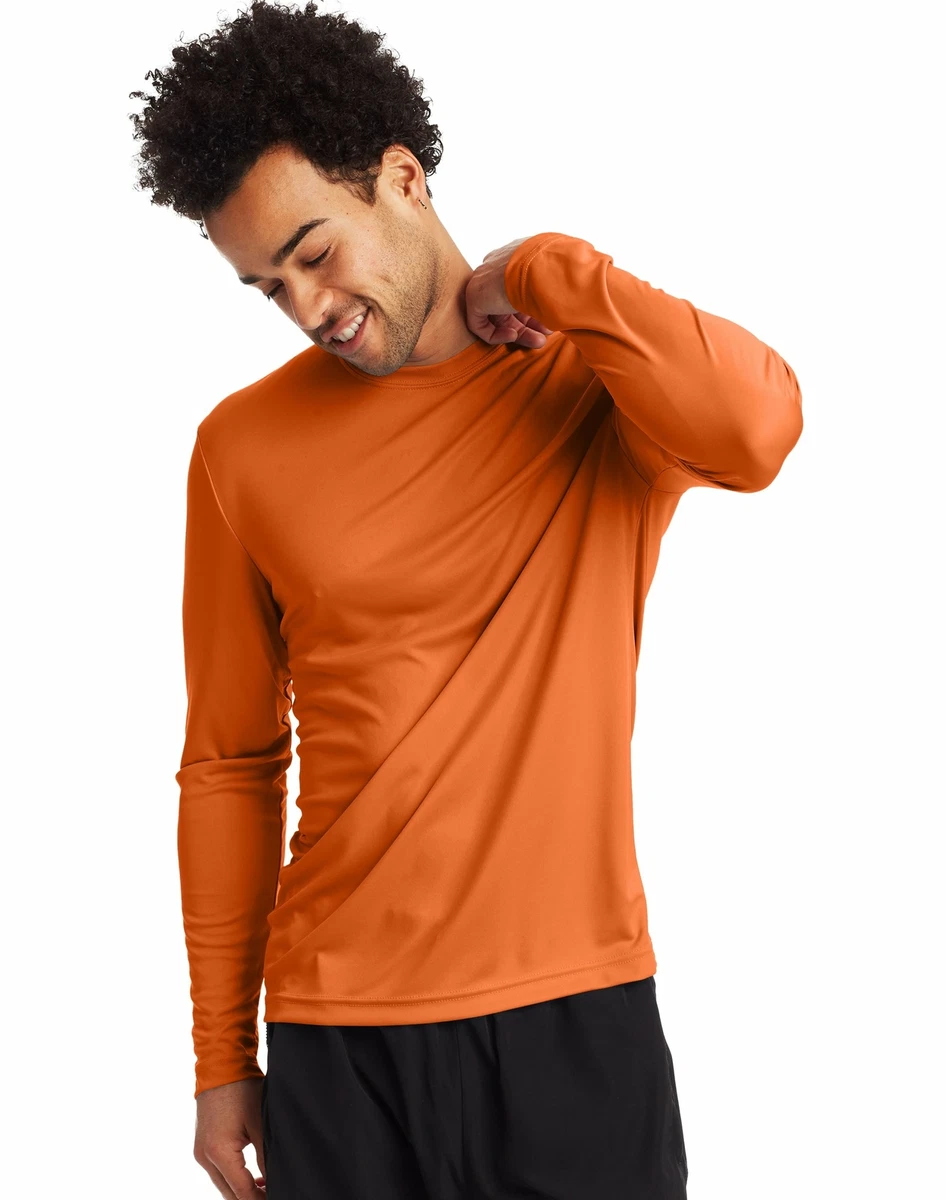 Hanes Men's Long Sleeve T-Shirt Men Cool DRI Performance Athletic