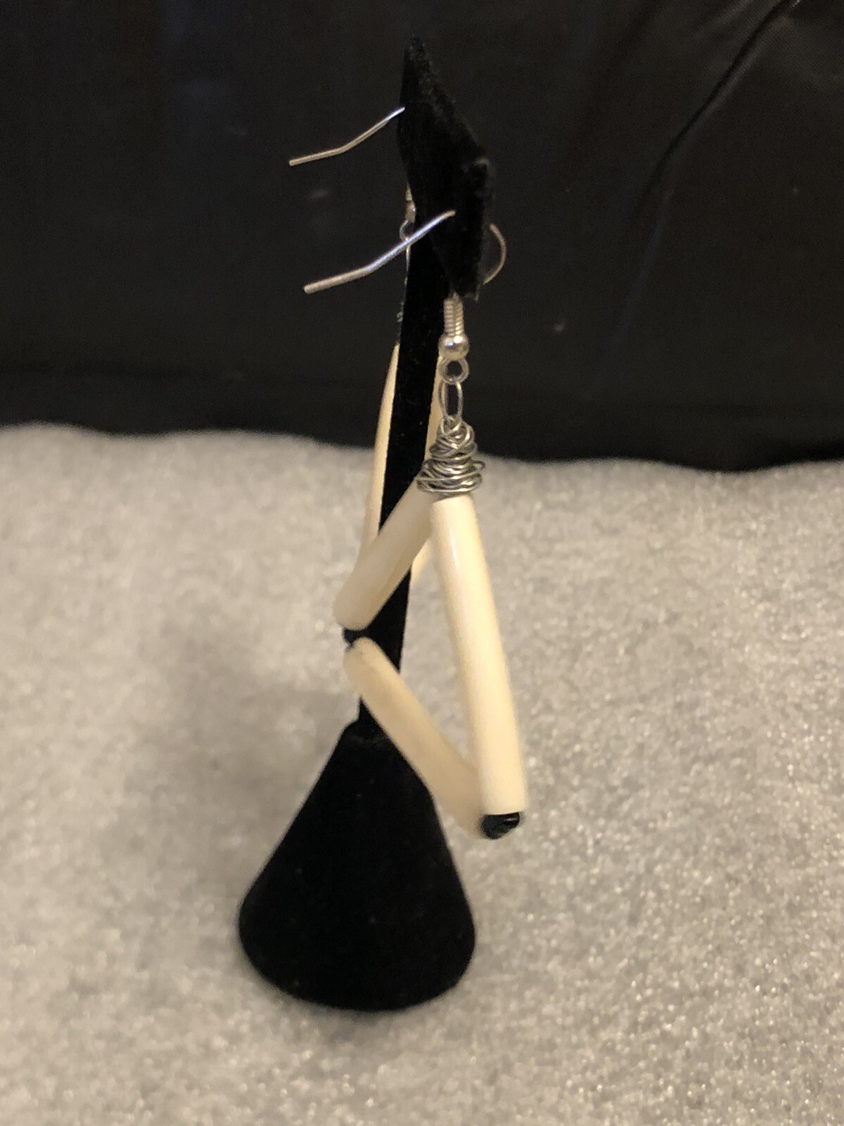 Geometric Triangle Drop Dangle Earrings Pierced V… - image 4