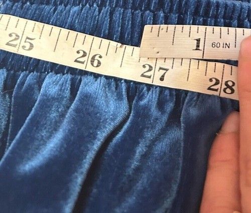 Vintage Diane Von Furstenberg Pants Color Authority Womens Sz M Blue Velour - Picture 4 of 6