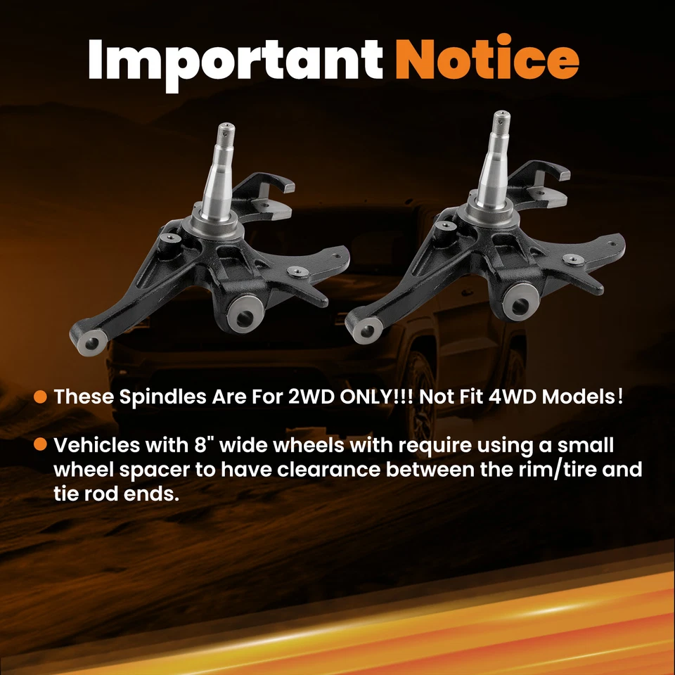 Husillos de caída delanteros de 2" para Chevy S10 GMC S15 1982-2004 Monte Carlo 1980-1987 Foto 4 de 4