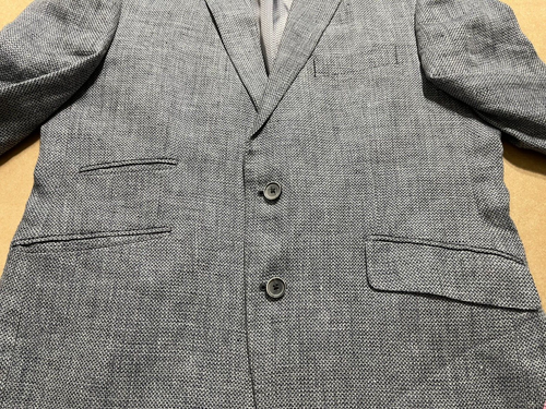 JOE JOSEPH ABBOUD Slim Fit Linen 2 Button Blazer Jacket Sz 42 Short Gray Men's - Picture 3 of 15