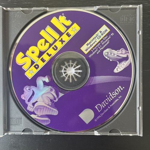 Vintage Spell It Deluxe Davidson Educational Windows 3.1/95 PC CD-ROM Macintosh - Picture 7 of 9