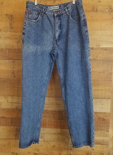 Vintage Bugle Boy Mens Jeans Size 30 x 29 Mid Waist Acid Wash 5 Pocket Zip Fly - Picture 1 of 10