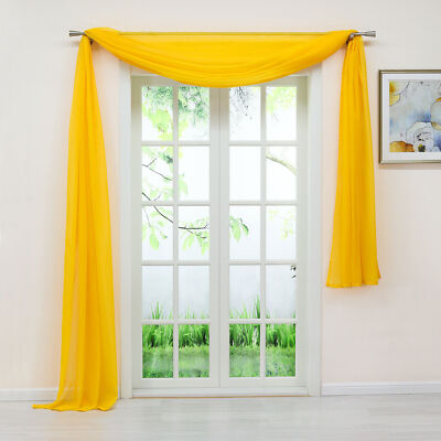 Gardinen Stores Vorhang Querbehang Voile Fertiggardine Schals Dekofenster Voile