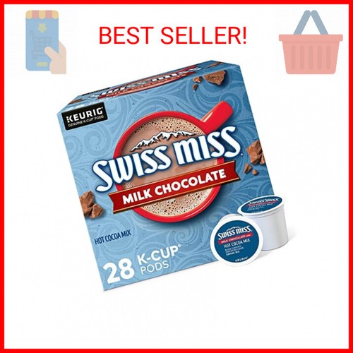 Swiss Miss Milk Chocolate Hot Cocoa Keurig Single-Serve K Cup Pods, 28 Count