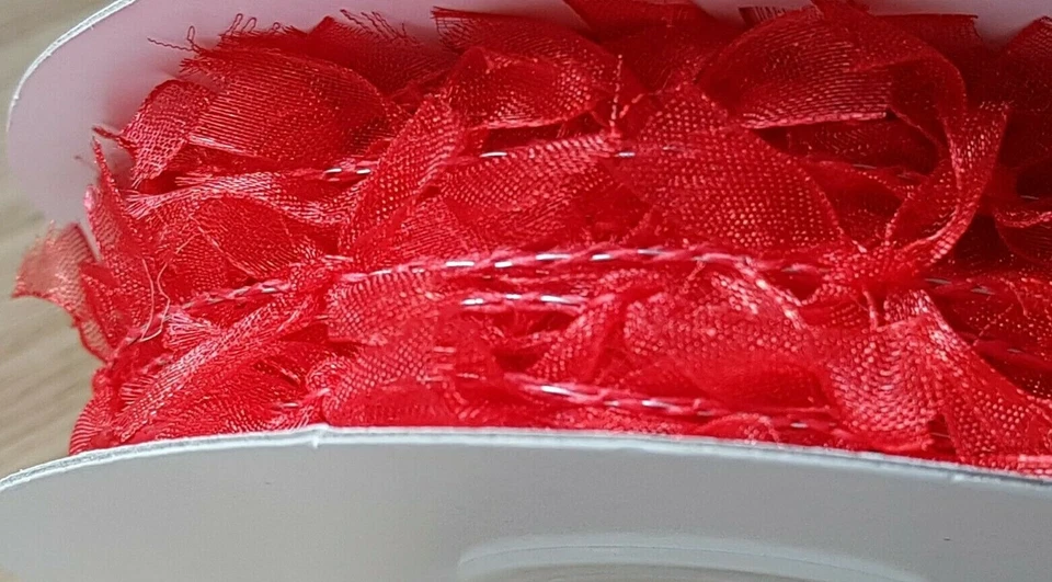  Vintage Wired Sheer SHIMMERY BOW GARLAND RIBBON TRIMMING 1 M  Hair/Craft/Bridal - Image 4 of 4