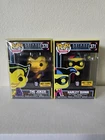 FUNKO POP! BATMAN ANIMATED - HARLEY QUINN 371, JOKER 370- BLACKLIGHT