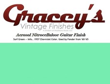 -Surf Green- Gracey's Vintage Finishes Nitrocellulose Guitar Lacquer Aerosol.