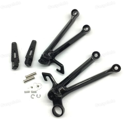 Nuova staffa piedini passeggeri posteriori neri adatti per Suzuki GSXR1000 2005-2006 K5 - Foto 2 di 6