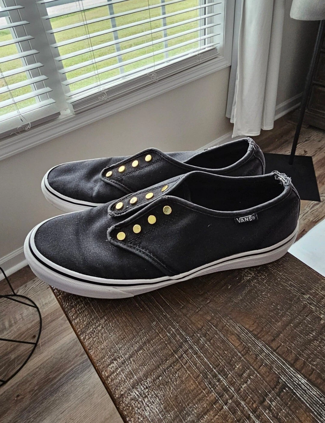Slip on da donna VANS taglia 8 bianco e nero