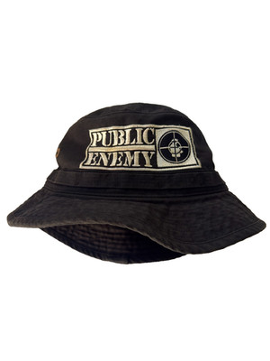 Vintage 90s Public Enemy Bucket Hat Rare Hip Hop Concert Merch Rap